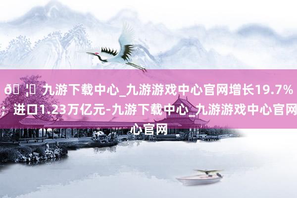 🦄九游下载中心_九游游戏中心官网增长19.7%；进口1.23万亿元-九游下载中心_九游游戏中心官网